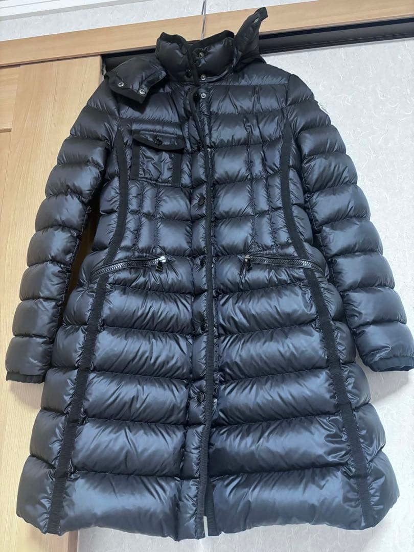 モンクレール エルミンヌ HERMINE ブラック サイズ1 MONCLER（モンクレール） ダウンコート/HERMINE エルミンヌ/ブラック