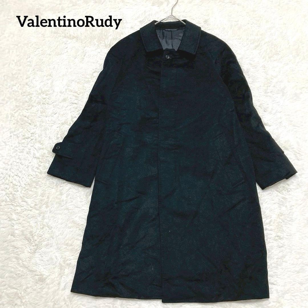 イタリア製 カシミヤ100％ ブラック ステンカラーコート M 比翼 黒